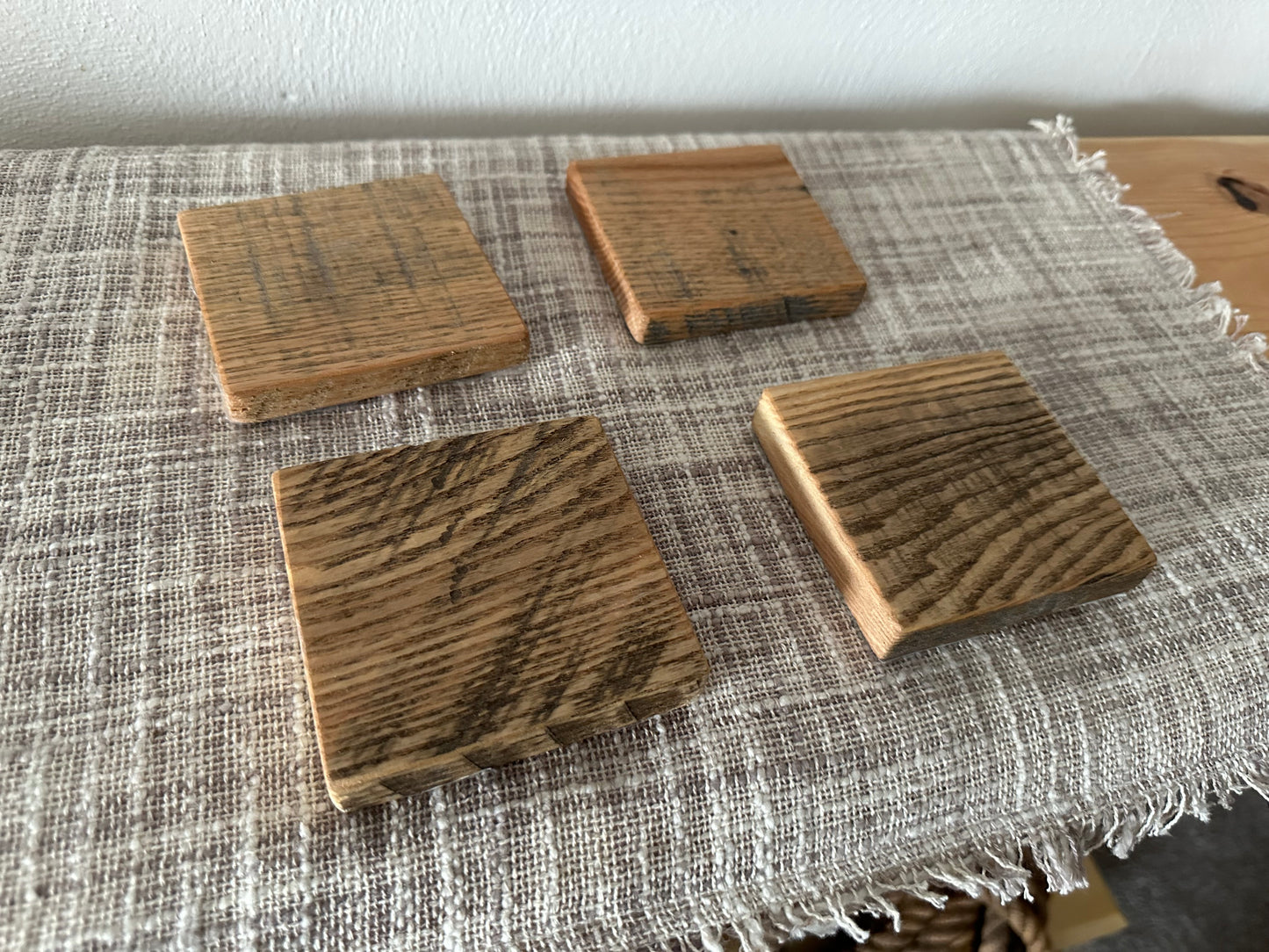 Reclaimed Wood Coasters ---- 4 pack