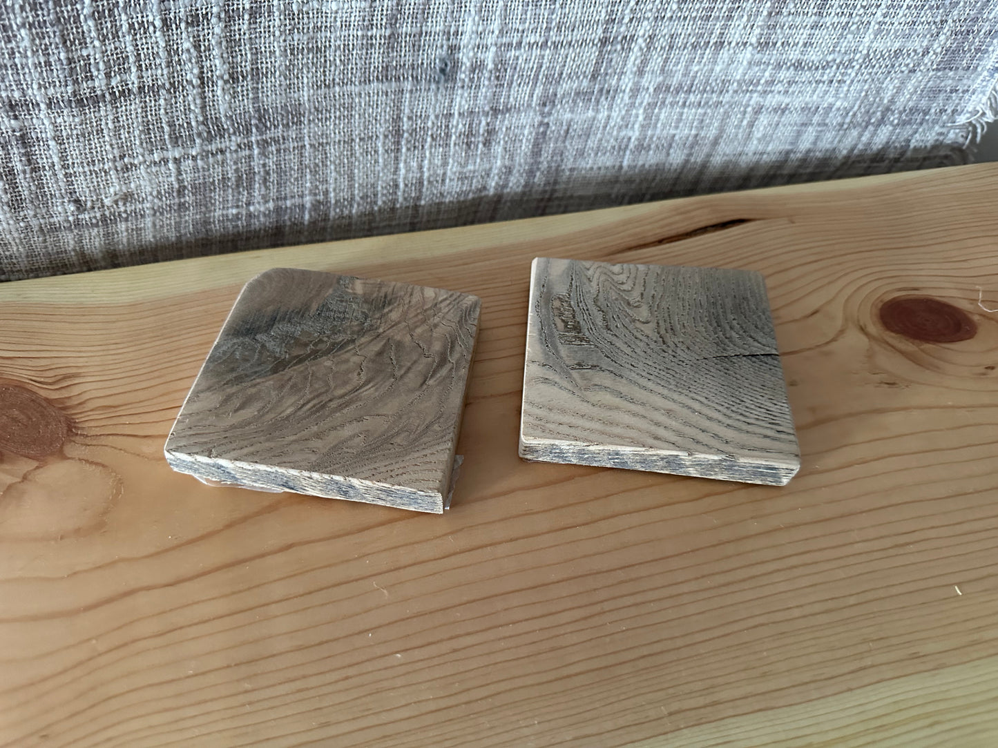 Reclaimed Wood Coasters -- 2 Pack