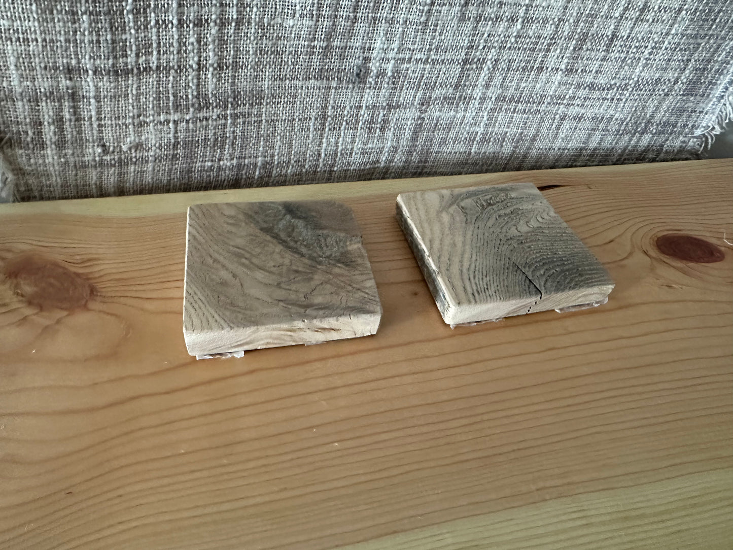 Reclaimed Wood Coasters -- 2 Pack