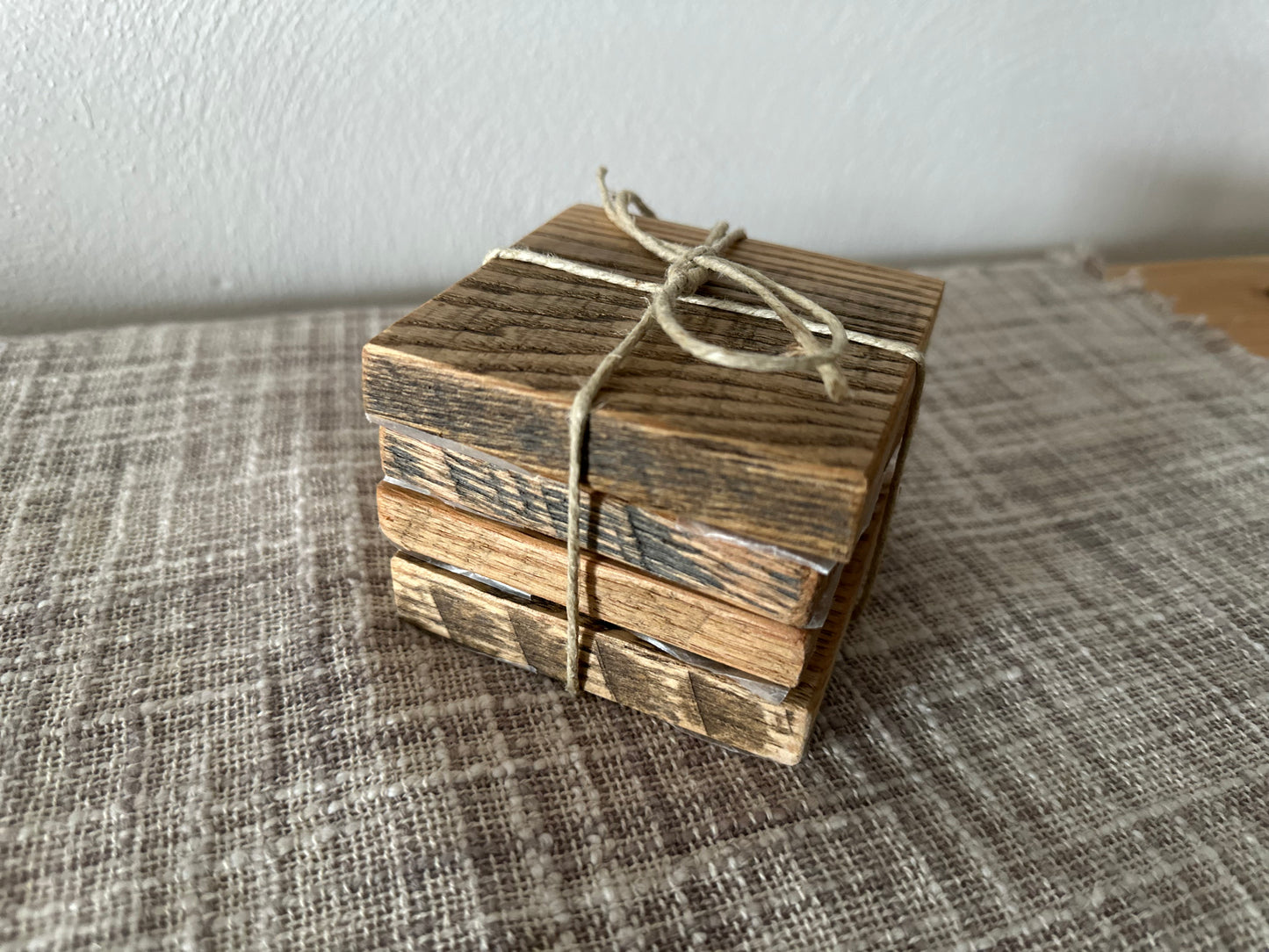 Reclaimed Wood Coasters ---- 4 pack