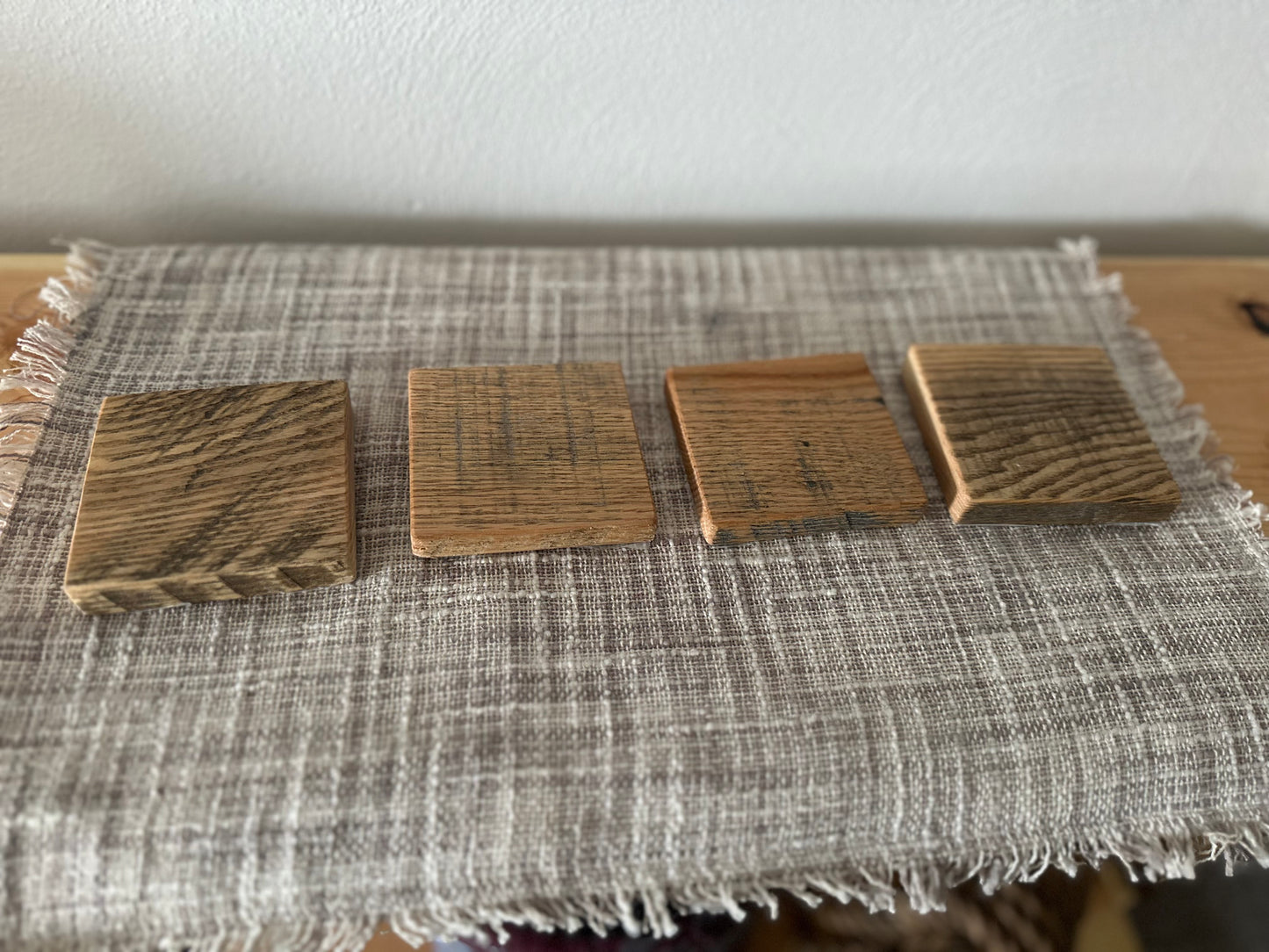 Reclaimed Wood Coasters ---- 4 pack