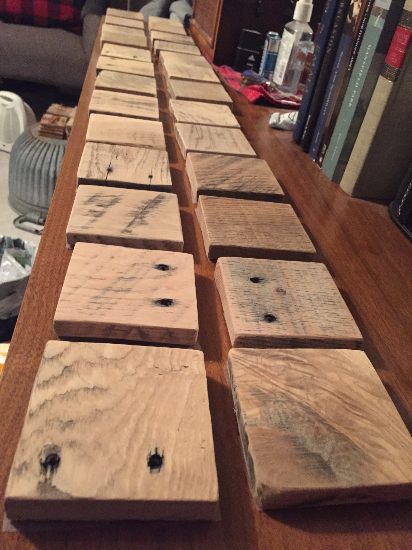 Reclaimed Wood Coasters ---- 4 pack